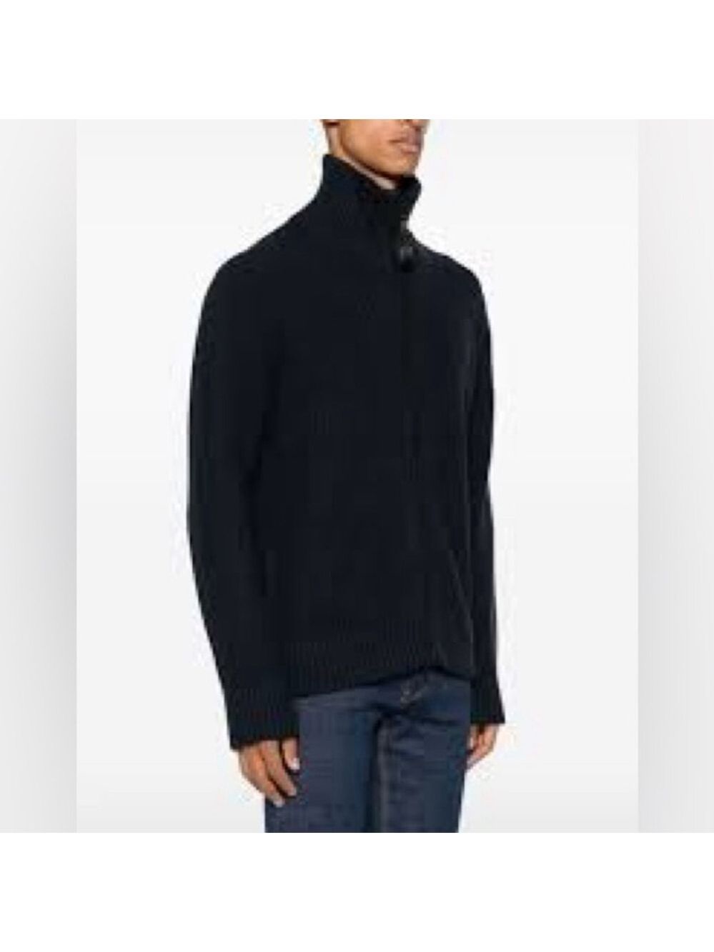 **J.Lindberg Nicholas Square Rib 100% Merino Wool Zip & Button Front Cardigan XL